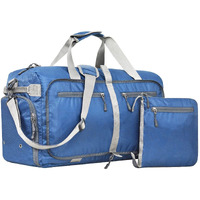 FATMUG Polyester 28 Cms Foldable Duffle Travel Bag Luggage For Travel (600183SWBGA1_ Navy Blue)