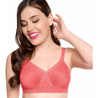 TRYLO Cotton Women s Non-Wired Bra (Alpa_Coral_34D)