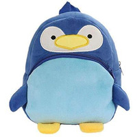 blue tree Soft Toy School Bag Backpack for Kids 3 to 5 Years, Girls, Boys, Best Birthday Gift for Kids/School Bag (Penguin (Blue))