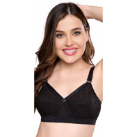 TRYLO Women s Non-Wired Bra (KRUTIKA Chiken_Black_34I)