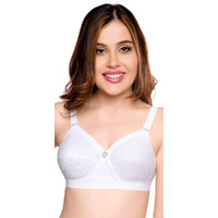 TRYLO Women s Non-Wired Bra (KRUTIKA Chiken_White_34H)