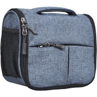 FATMUG Travel Toiletry Kit Organizer Bag Hanging Dopp Kit For Men - Cosmetics Pouch For Women - Light Grey - 10 Cm, M