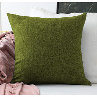 Khooti Jute Cushion Cover, 10x10 Inch (Mehandi)(Pack of 1)