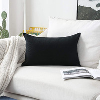 Khooti Rectangular Jute Cushion Cover, 12x18 (Dark Grey)(Pack of 2)