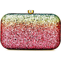 TOOBA Womens Handicraft Hand Embroidered Box Clutch Bag Purse For Bridal, Casual, Wedding Bag for Women & Girls Multi