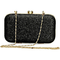 TOOBA Women s Grapes Work Box Clutch Glittering Black