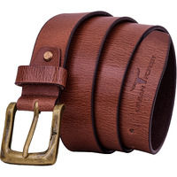 URBAN FOREST Casual Tan Textured Leather Belt for Men - 8022
