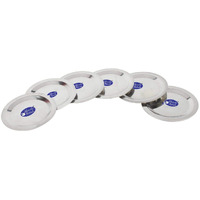 Sharda Metals Stainless Steel Heavy Gauge Ciba Lids, Coasters for Cups, Mugs, Glasses, Tumblers, bowls and katori, Food Grade & BPA-free Covers  5 Inch, Set of 6