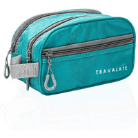 TRAVALATE Solid 9 Cms Cosmetic Pouch (S_TR1405_Turquise Blue)