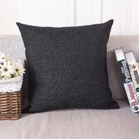Khooti Jute Cushion Cover, 30x30 Inch (Dark Grey)(Pack of 3)