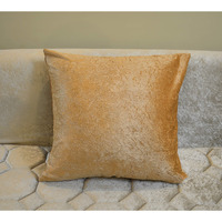 Khooti Velvet Cushion Cover, 30x30 (Copper Gold)(Pack of 2)