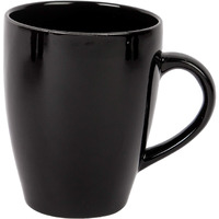 Anwaliya Ceramic Coffee Mug Set of 1 (280ml) Handcrafted Design Tea Cups Stackable, Chip Resistant, Large Serving Green Tea Cups, Naomi (Black Shine)