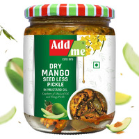 Add Me aam ka sukha achar bina guthli wala 500g | Seed Less Dry Mango Pickle in Mustard Oil 500gm Glass Pack