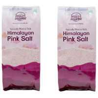 Deccan Organic Himalayan Pink Salt 1 kg (Pack of 2) Pouch, 2 x 1000 gm