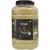 Oreal Unpolished Brown Rice Jar 5 kg| Full Brown Intact | Enriched with Dietary Rich in Fibers & Nutrients | vitamins and minerals | with Long Grains | Full of Flavor and Aroma