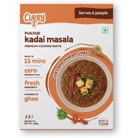 CURRYiT Ready To Cook PUNJABI KADAI MASALA Mutton Curry, Chicken Curry and Fish Curry Paste, 250g Serves 4-6 | Made with Ghee | Ready in 15 minutes | No Preservatives | 100% Mom Approved | Gluten-Free