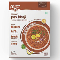CURRYiT Instant Bombay Pav Bhaji Curry Paste | Just Add Aloo (Potato) | Ready in 15-30 Mins | Serves 4-6 | Made with Ghee | No Preservatives | Ready To Cook Indian Masala Gravy | 250g