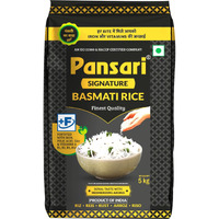 Pansari Signature Basmati rice 5Kg, Great Taste and Mesmerizing Aroma | Extra Long Grain, Naturally Aged(2-Years) with Fortified | Basmati Rice, Biryani Rice, Pulao Rice