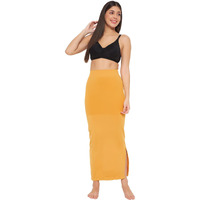 Clovia Womens Petticoat Style Saree Shapewear with Drawstring/Naada (SW0048P07_Yellow_M)
