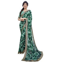 Yashika Woven Georgette Womens Saree (AZ-YS-P1-CHAYA-KIYARA-MAYA-ZUBIYA-Parent_Green 01)