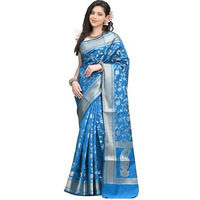 Sugathari Womens Banarasi Saree Pure Kanjivaram Silk Saree Soft new ladies 2023 Design Wear Pattu Sarees Latest Party Sari collections With Blouse Piece for Wedding sadi (SAN PARI-182 FIROZI)