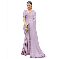 Satrani Womens Silk Saree (3431S283N_Lavender)