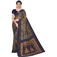 Yashika Womens Jacquard Georgette Standard Length Saree (Kumud Navy