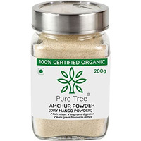 Pure Tree Certified Organic Amchur Powder | 200 g | Glass Jar | Dry Mango Powder | Amchoor Powder Rich in Iron | Mango Powder Organic For Chutney, Pickle, and Fruit Salad
