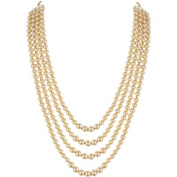 Lucky Jewellery Designer Wedding Multi Strand Golden Color Dulha Har Layered Pearl Maharaja Haar Groom Necklace Set for Men (475-M6DM-1021-LCT)