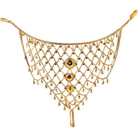 Handicraft Kottage Gold Plated Pearl with Multi Color Stone Belly Chain for Women (Style2)