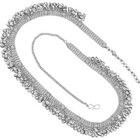Peora Traditional Antique Silver Plated Waist Belt Kamar bandh Kamar patta Belly Chain for Women Girls