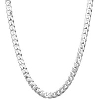 Amazon Brand - Nora Nico 925 Sterling Silver BIS Hallmarked 6.5 MM Italian Curb Link Chain Necklace For Men 24 Inches