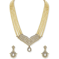 ZAVERI PEARLS Royal Princess Pearl Jewellery Necklace Set For Women - ZPFK5215