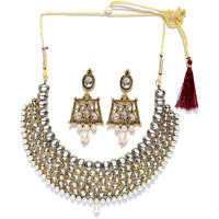 ZAVERI PEARLS Kundan Necklace Set For Women - ZPFK4296