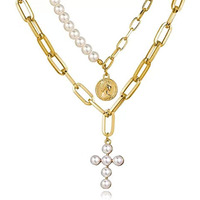 YouBella Jewellery Gold Plated Pearl Studded Necklace Jewellery set with Earrings For Girls/Women