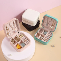 Vitalogy - Jewellery Organisers Storage Box - Travel Case, Portable Jewellery Holder for Rings, Earrings, Necklace, Bracelet, Bangles Organizer, Gifts for Girls & Women (White, Faux Leather)