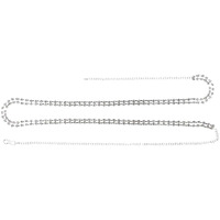 Accessher Silver Plated Dazzling and Sparkling Rhinestones Studded Delicate Two Line Waist Belt/Kamarbandh Secure with S Hook Closure for Women Pack of 1