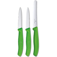 Victorinox Swiss Classic Stainless Steel Paring Knife Set, Set of 3, Green