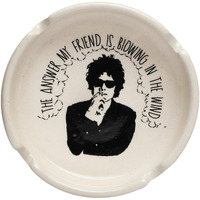 EK DO DHAI Bob Dylan Ashtray | Round in Shape | Classic Style | Ceremic Material | Light Weighted | Perfect for Gift & Occassion (Bob Dylan Ashtray)