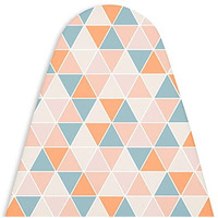 Encasa Homes Ironing Board Cover with 4mm Extra Thick Felt Pad for Steam Press - Triangle - (Fits Standard Medium Boards of 112 x 34 cm) Elastic Fitting, Heat Reflective, Protective