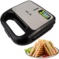 iBELL SM440 Sandwich Maker, Grill & Toast, Electric, Nonstick, 850 Watt (Black)