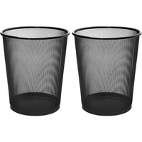 GoodWill Tech Metal Mesh Recycling Bins Wastebasket for Home/Office/Hospital/College/School (small, black)