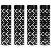 EB-Everything Beautiful Stainless Steel Water Bottle Pack of 4 Suitable For Home Fridge Office School Refrigerator Gym Bottles For Adult Kids Girls & Boys (750ml, Smooth Black Moroccan)