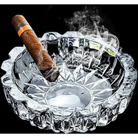 VOIDROP Heavy Glass Crystal Ashtray For Indoor, Ash Trays For Smoking For Home, Ashtray For Cigarette Stylish, Ashtray For Home, Car Ashtray, New Glass Ashtray, Home Dcor Astray For Office