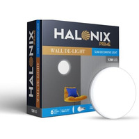 Halonix Prime 12W Round Wall De-Light Slim Surface Polycarbonate downlighter,CCT-6500K Cool Day Light Wall lamp |Easy Push fit Installation,Ceiling &Wall downlighter,Slim Decorative Wall Light |