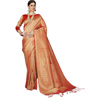 Pujia Mills Womens Kanjivaram Pure Banarasi Silk Saree Kanchipuram Saree (New kumbhi Saree Multicolor)