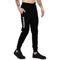 LookMark Mens Solid Lycra Blend Lounge Wear: Trendy Track Pant with Pockets Ideal for Night Day or Casual Wear (AZ-LM-OG-Trackpant 06 Black-L)