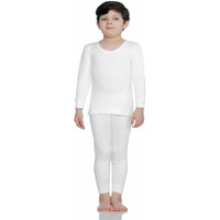 BODYCARE Insider Kids Thermal Regular Fit Top & Bottom Set (Off White 18-24 Months)