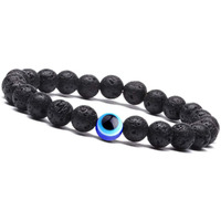 Young & Forever Gift Reiki Infused Handmade Chakra Rakhi Bracelets for Women Evil Eye Rakhi Bracelet Semi Precious Gemstone Lava Stone Crystal Rakhi Bracelet for Men