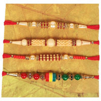 Riddhika Ventures Lavish Pearl and Dimond Ring Rakhi Bracelet with Roli Chawal and Greeting Card (J1K1O1D1)
